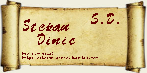 Stepan Dinić vizit kartica
